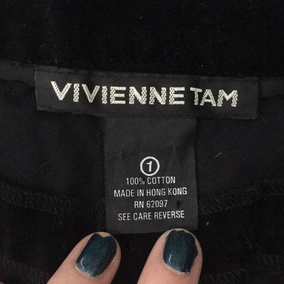 RARE Vivienne Tam Size 1 Velvet Dragon Pants - Picture 3 of 5